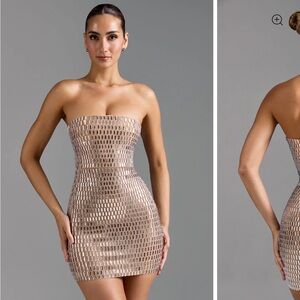 Oh Polly AURORA embellished bandeau dress